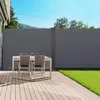 Image de IDMARKET Paravent extérieur rétractable double 180 x 800 CM gris anthracite store latéral