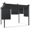 Image de Pergola édition spéciale toit rétractable 3x3 m et 4 stores gris anthracite