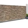 Image de Brise Vue Occultant 1,2 X 10 M Motif Pierre Marron 160 Gr/m²