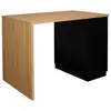Image de Ilot central mange-debout 4 personnes vito 130 cm noir et plateau bois