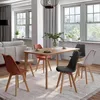 Image de IDMARKET Lot de 6 chaises de salle à manger SARA scandinaves gris foncé x2 terracotta x2 beige x2
