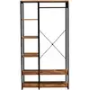 Image de Dressing penderie étagères l. 90 cm hawkins bois foncé design industriel