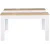 Image de Table à manger rectangle georgia 8 personnes blanche et imitation hêtre 160 x 80 cm