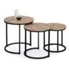 Image de Lot De 3 Tables Basses Gigognes Detroit Rondes 35/40/45 Design Industriel