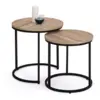 Image de Lot De 2 Tables Basses Gigognes Detroit Rondes 40/45 Design Industriel
