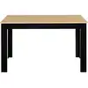 Image de Table à manger rectangle rozy 4 personnes noire plateau façon hêtre 110 cm