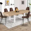 Image de Table à manger rectangle fixe - IDMARKET - PHOENIX - Bois et blanc - 8 personnes - 200 cm