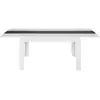 Image de Table à manger extensible rectangle georgia 6-10 personnes blanche et grise 140-220 x 90 cm