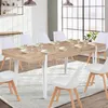 Image de Table à manger rectangle extensible - IDMARKET - AUSTRIA - Bois et blanc - 6-10 personnes - 160-200 cm