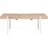 Image de Table à manger extensible rectangle austria 6-10 personnes bois pied épingle blanc 160-200 cm - idmarket