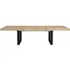Image de Table à manger extensible rectangle phoenix 6-12 personnes bois et noir 200-300 cm