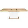 Image de Table à manger extensible rectangle eden 6-10 personnes bois et blanc 160-200 cm