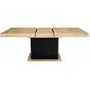Image de Table à manger extensible rectangle eden 6-10 personnes bois et noir 160-200 cm