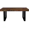 Image de Table à manger rectangle phoenix 8 personnes bois effet vieilli et noir 200 cm