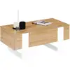Image de Table basse plateau relevable rectangulaire phoenix bois et blanc