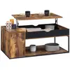 Image de Table Basse Plateau Relevable Rectangulaire Chicago Avec Coffre Design Industriel