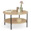 Image de Table Basse Double Plateau Rond Detroit 70 Cm Design Industriel