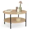 Image de Table basse double plateau rond detroit 70 cm design industriel