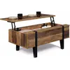 Image de Table Basse Plateau Relevable Rectangulaire Austria Bois Pied Épingle
