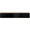 Image de Meuble tv 180 cm suspendu elio 2 portes bois et noir
