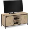 Image de Meuble Tv 113 Cm Quebec 2 Portes Granges Coulissantes Design Industriel
