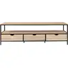 Image de Meuble tv 160 cm detroit 3 tiroirs design industriel