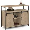 Image de Buffet 100 Cm Quebec 2 Portes Grange Coulissantes Design Industriel