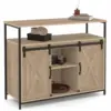 Image de Buffet 100 cm quebec 2 portes grange coulissantes design industriel
