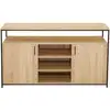 Image de Buffet 140 cm detroit 2 portes et 3 étagères design industriel