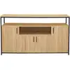 Image de Buffet 140 cm detroit 4 portes avec niche design industriel