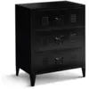 Image de Commode Ester 60 Cm 3 Tiroirs Métal Noir Design Industriel
