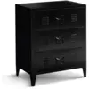 Image de Commode ester 60 cm 3 tiroirs métal noir design industriel