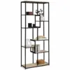Image de Etagère bibliothèque asymétrique 8 niveaux detroit design industriel 161 cm - idmarket