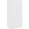 Image de IDMARKET Armoire 2 portes VITO blanc penderie 80 cm avec étagères rangement maxi capacité