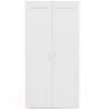 Image de Armoire 2 portes vito blanc penderie 80 cm avec étagères rangement maxi capacité