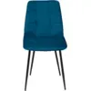 Image de Lot de 6 chaises mila en velours mix color bleu x2, gris foncé x2, gris clair x2 - idmarket
