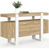 Image de Buffet 140 Cm Phoenix 4 Portes Bois Et Blanc