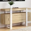 Image de ID MARKET buffet PHOENIX 4 portes 140 cm Loft bois et blanc