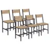 Image de Lot de 6 chaises de cuisine detroit design industriel