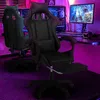 Image de IDMARKET Fauteuil de gaming ALEX réglable avec repose-pied coussin de tête et coussin lombaire noir