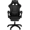 Image de Fauteuil de gaming alex réglable avec repose-pied, coussin de tête et coussin lombaire noir
