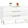 Image de Commode 6 Tiroirs Helsinki 115 Cm Scandinave Blanc
