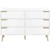 Image de Commode 6 tiroirs helsinki 115 cm scandinave blanc