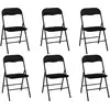 Image de Lot de 6 chaises pliantes kity noires en pu