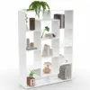 Image de Etagère bibliothèque colette avec 11 compartiments blanc 143 cm