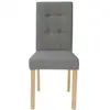 Image de Lot de 6 chaises polga capitonnées grises pour salle à manger