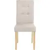 Image de Lot de 6 chaises polga capitonnées beiges pour salle à manger