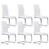 Image de Lot de 6 chaises mia blanches pour salle à manger