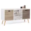 Image de Buffet bas scandinave 113 cm bahia 3 portes