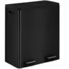 Image de Poubelle de cuisine tri sélectif 2 x 30l noir 2 seaux amovibles et pédales en métal